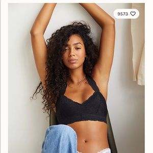 Black Lace Free People Racerback Bralette
